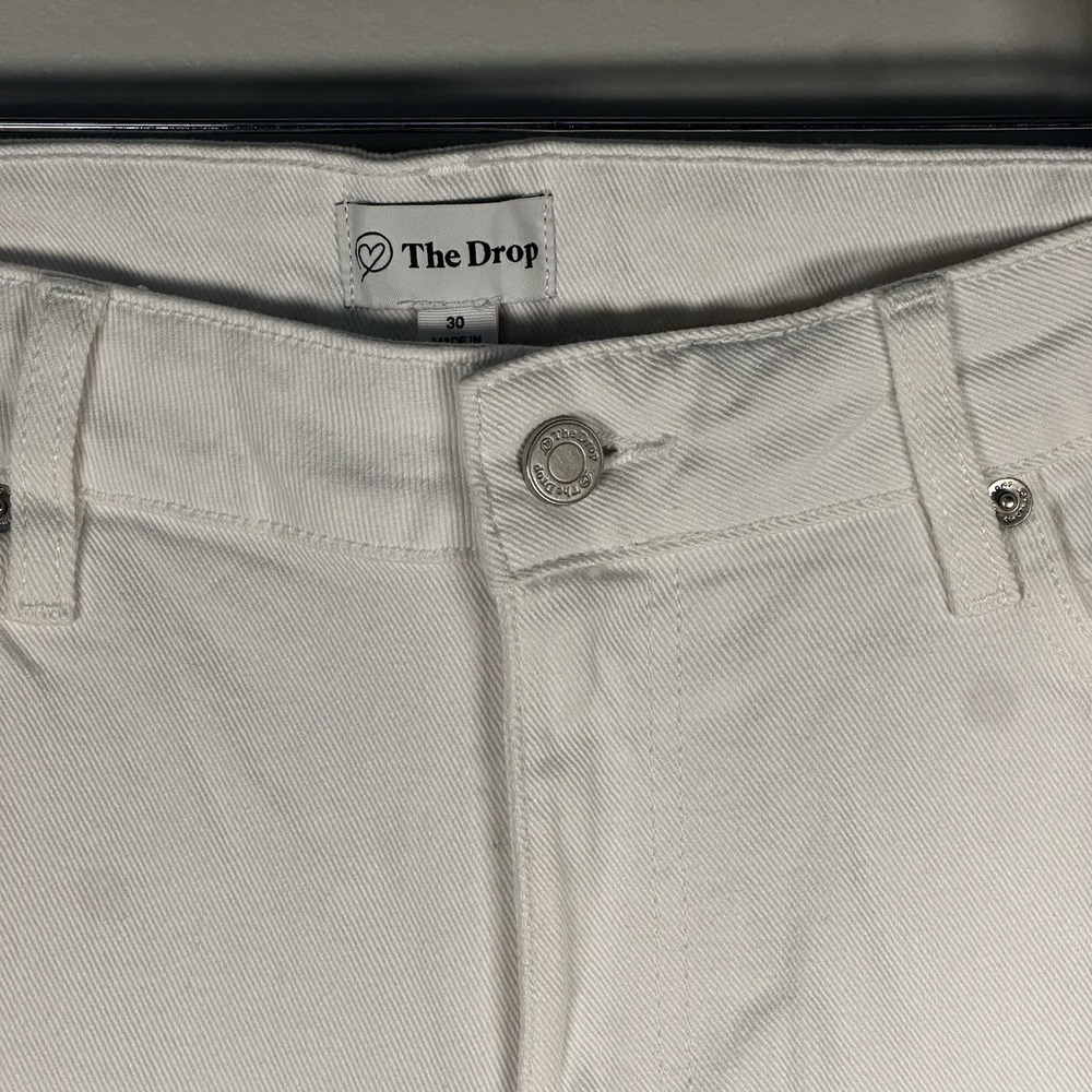 NWT‎ The Drop Women 30 Ian Relaxed Fit Straight leg Jeans White Casual Every day - Picture 3 of 13